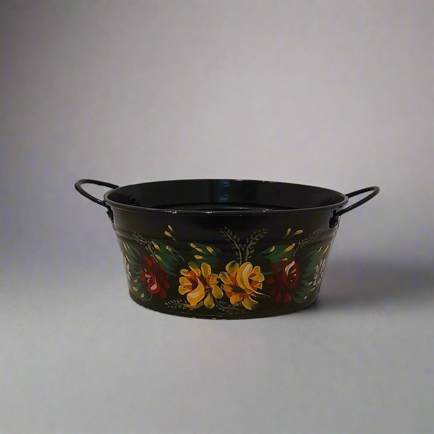 Canal ware / Bargeware - 2 Handed Painted Bowl with Inside Castle Scene