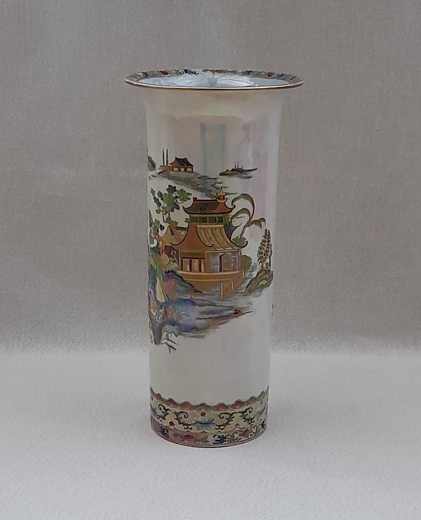 Beautiful Large Carltonware Lustre Mikado Vase - Mother of Pearl - Very Rare C1923