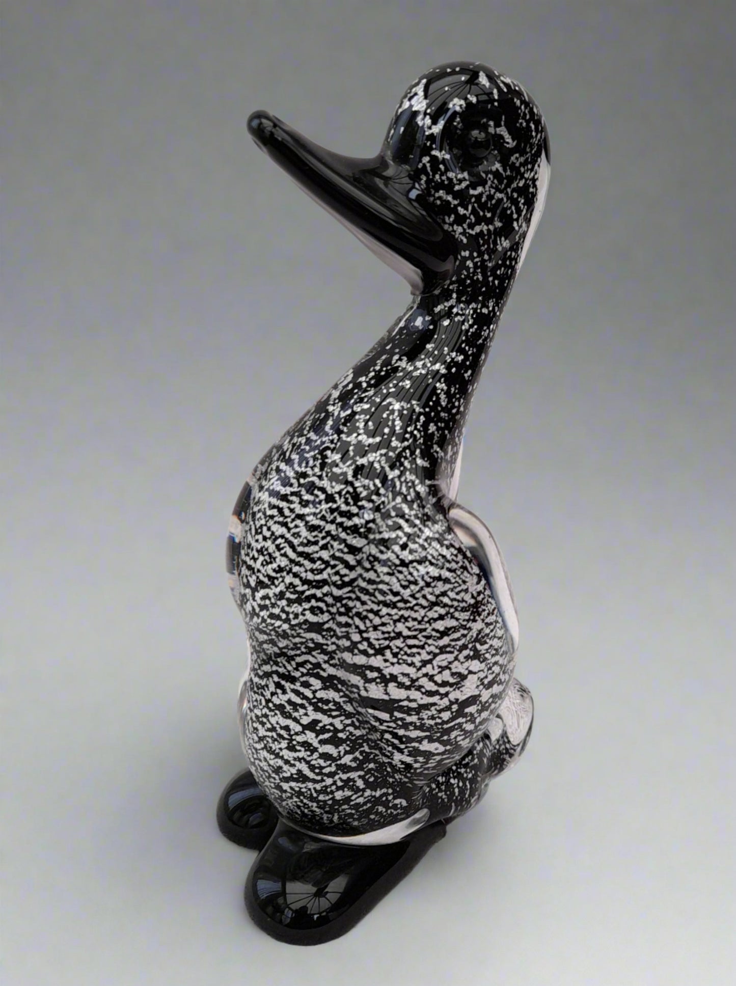 Murano Black and white art glass