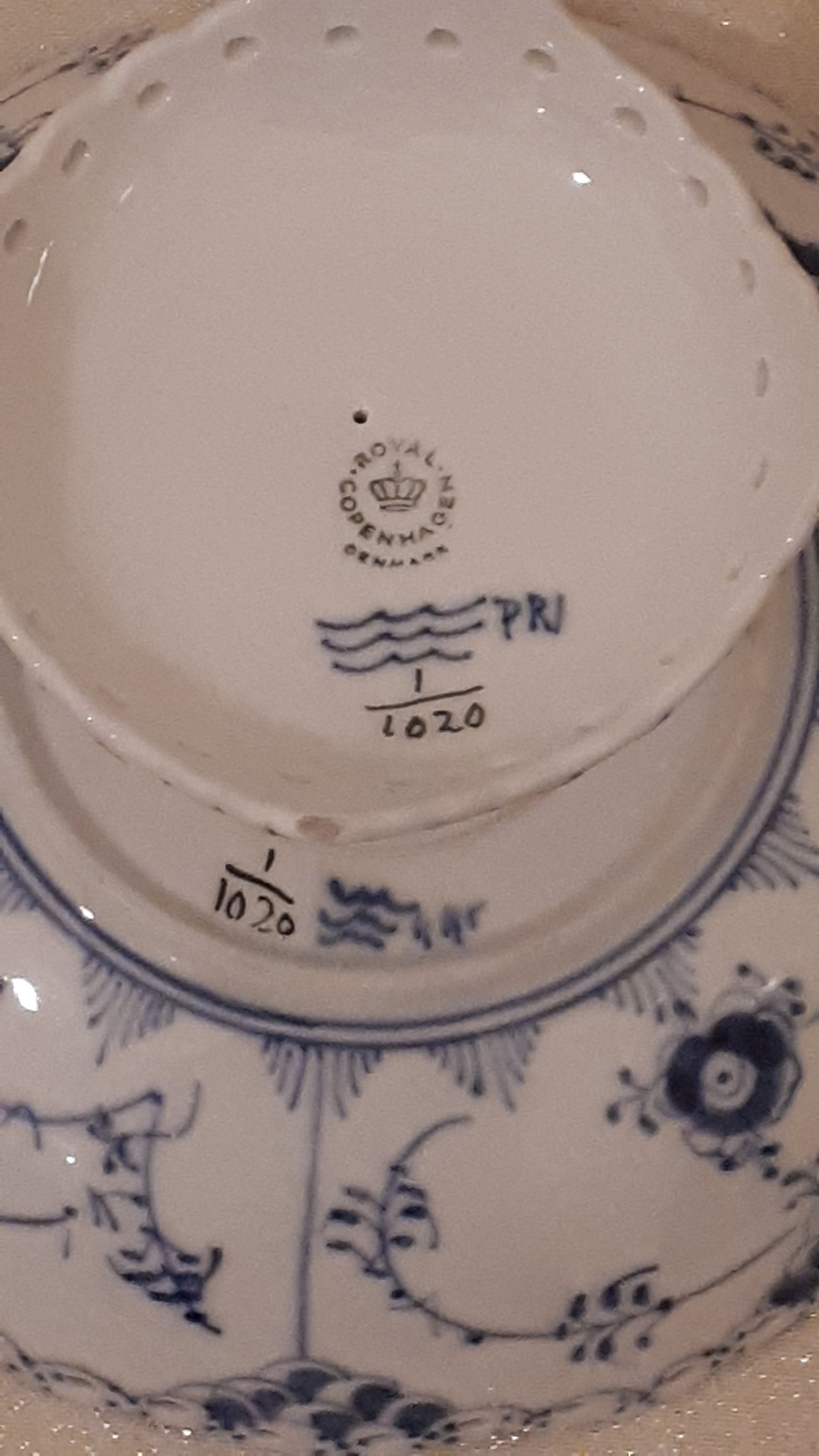 Royal Copenhagen Pedestal Bowl #1020- Marked 1st quality