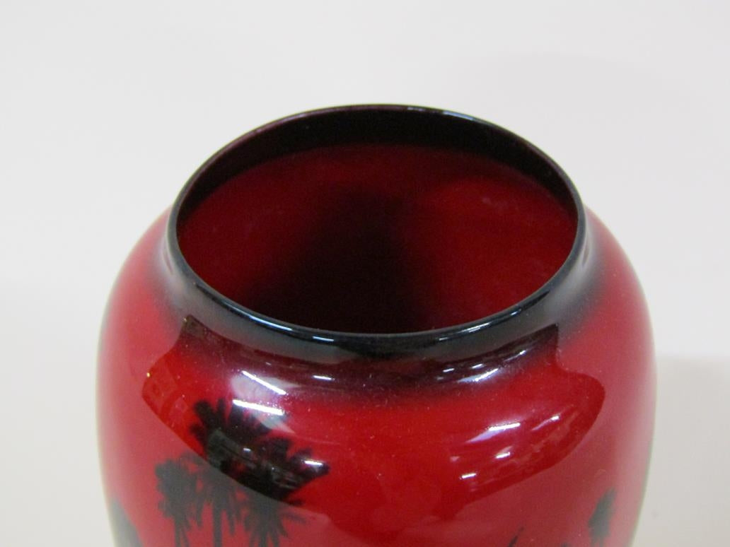 Royal Doulton Flambe Vase Rare Desert Scene