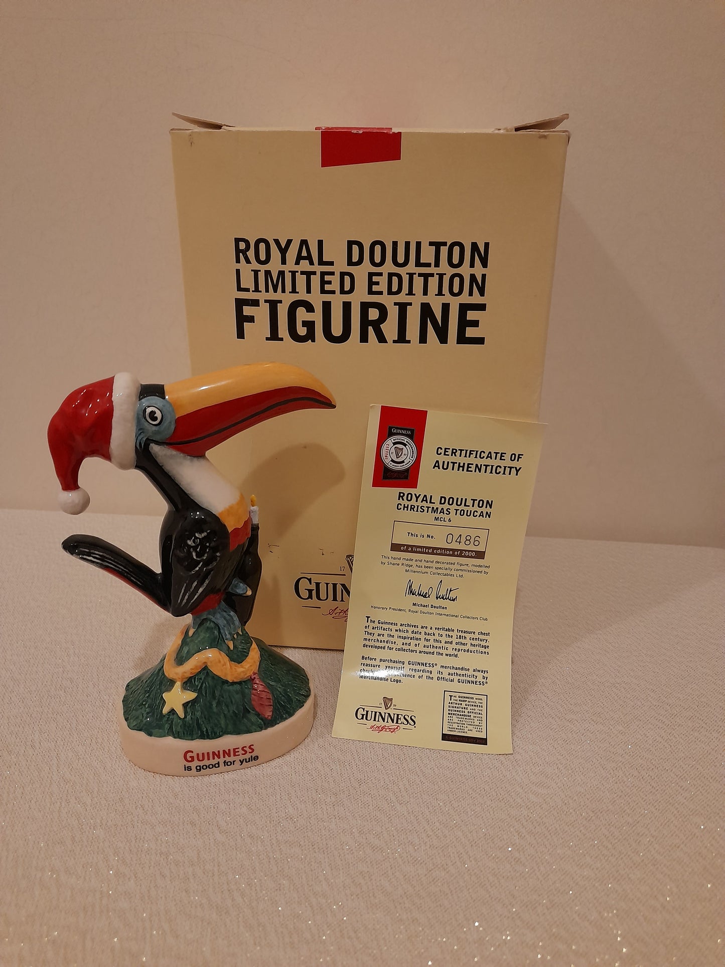 Stunning 4 x Royal Doulton Guinness Toucans - Limited Edition with Certificates and Boxes
