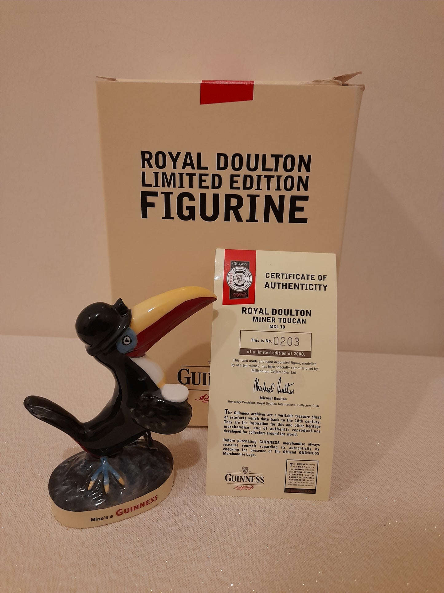 Stunning 4 x Royal Doulton Guinness Toucans - Limited Edition with Certificates and Boxes