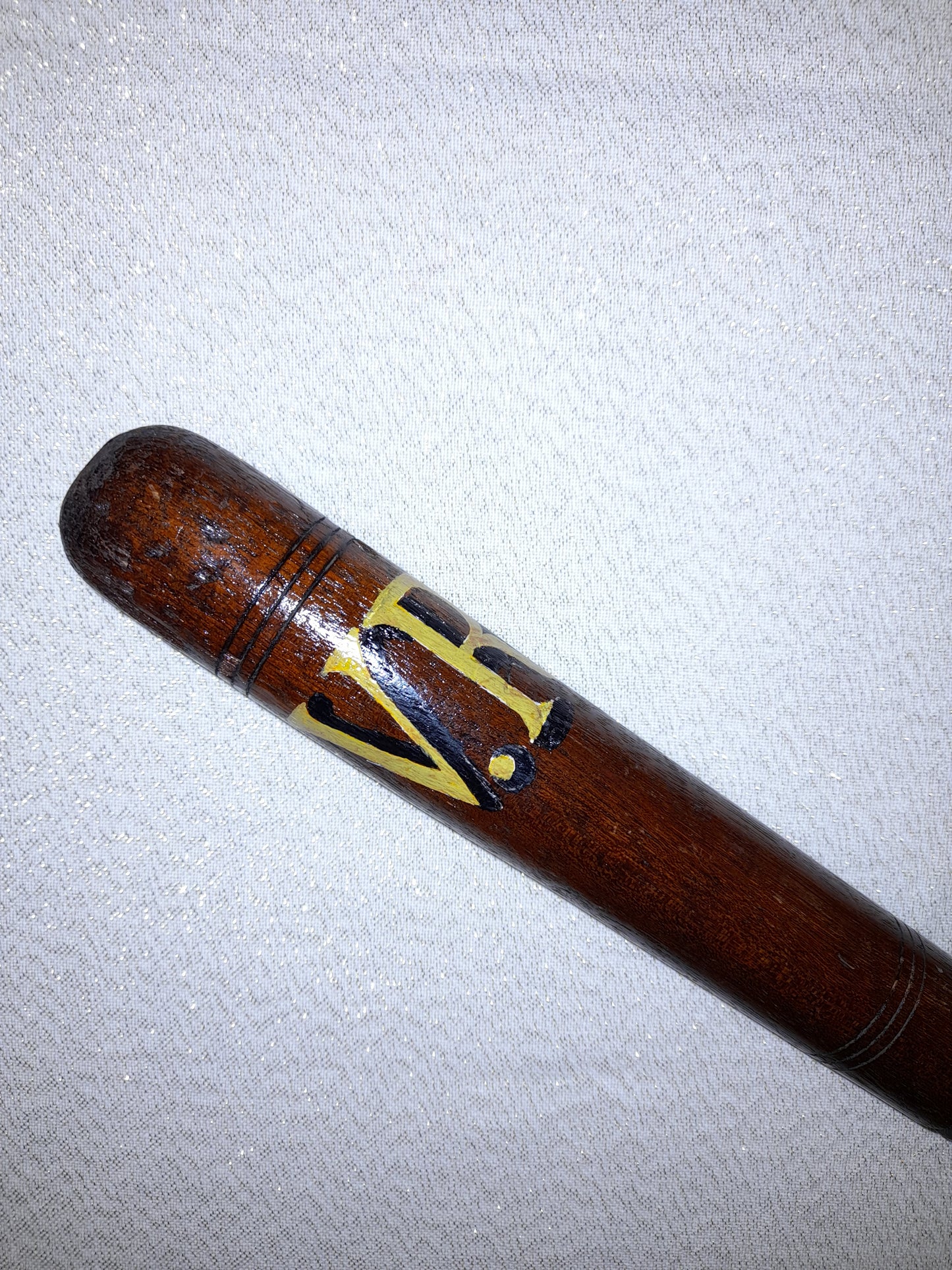 Victorian Painted Turned Hardwood Police Truncheon (circa 1880) - Marked V.R