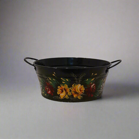 Canal ware / Bargeware - 2 Handed Painted Bowl with Inside Castle Scene