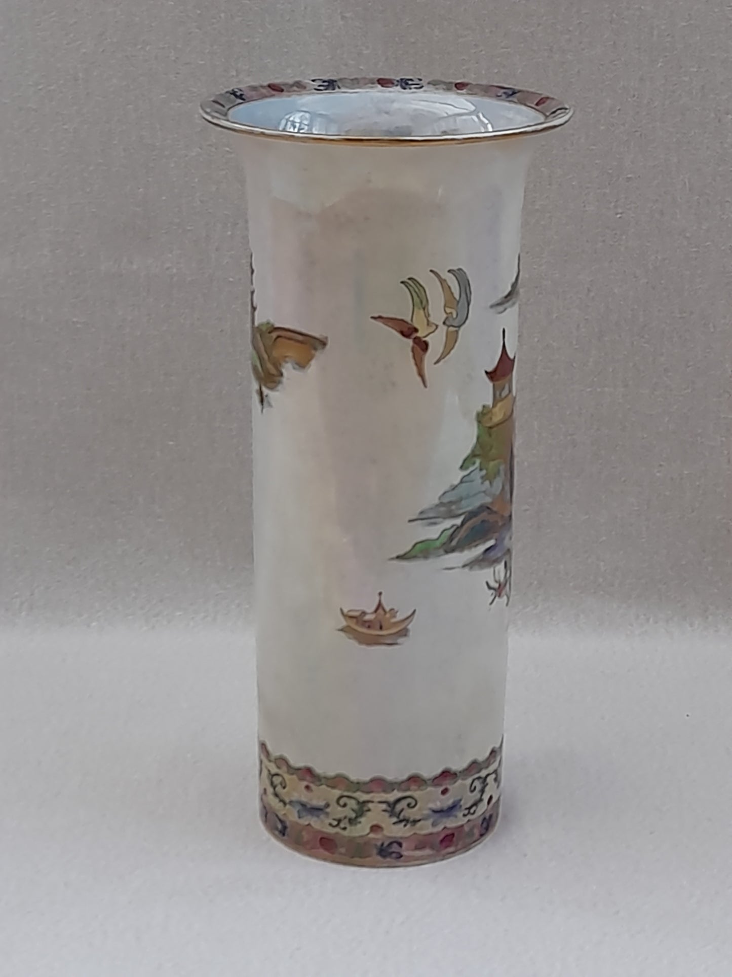 Beautiful Large Carltonware Lustre Mikado Vase - Mother of Pearl - Very Rare C1923