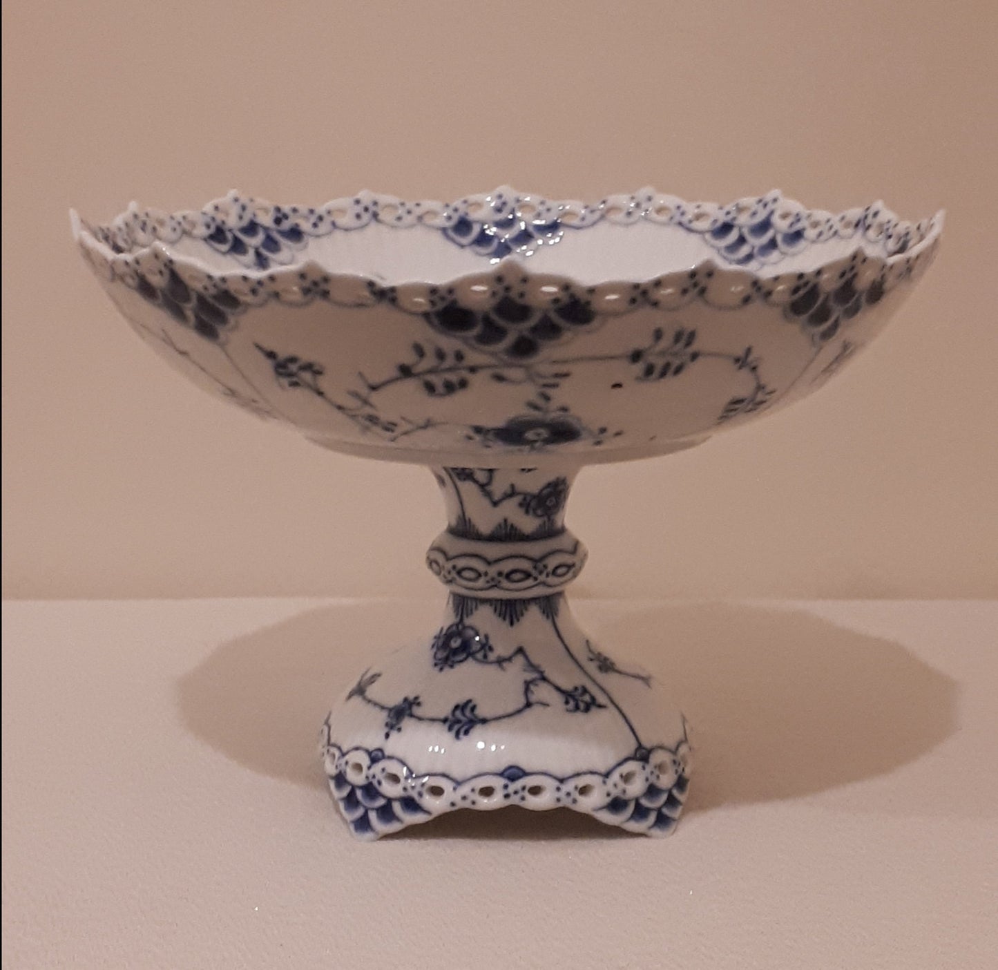 Royal Copenhagen Pedestal Bowl #1020- Marked 1st quality