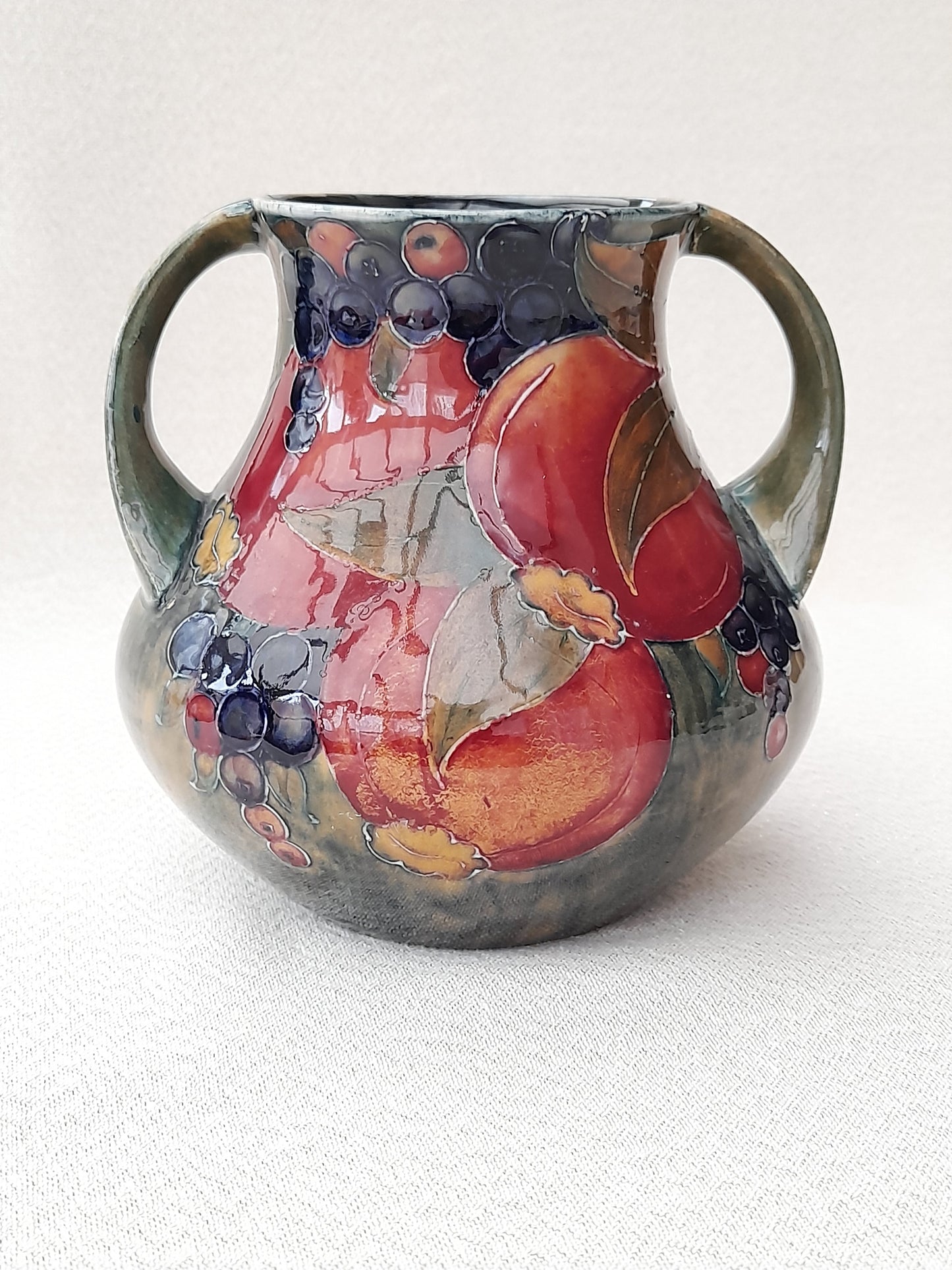 Stunning Antique William Moorcroft Twin Handled Pomegranate Vase - Signed and dated 1913