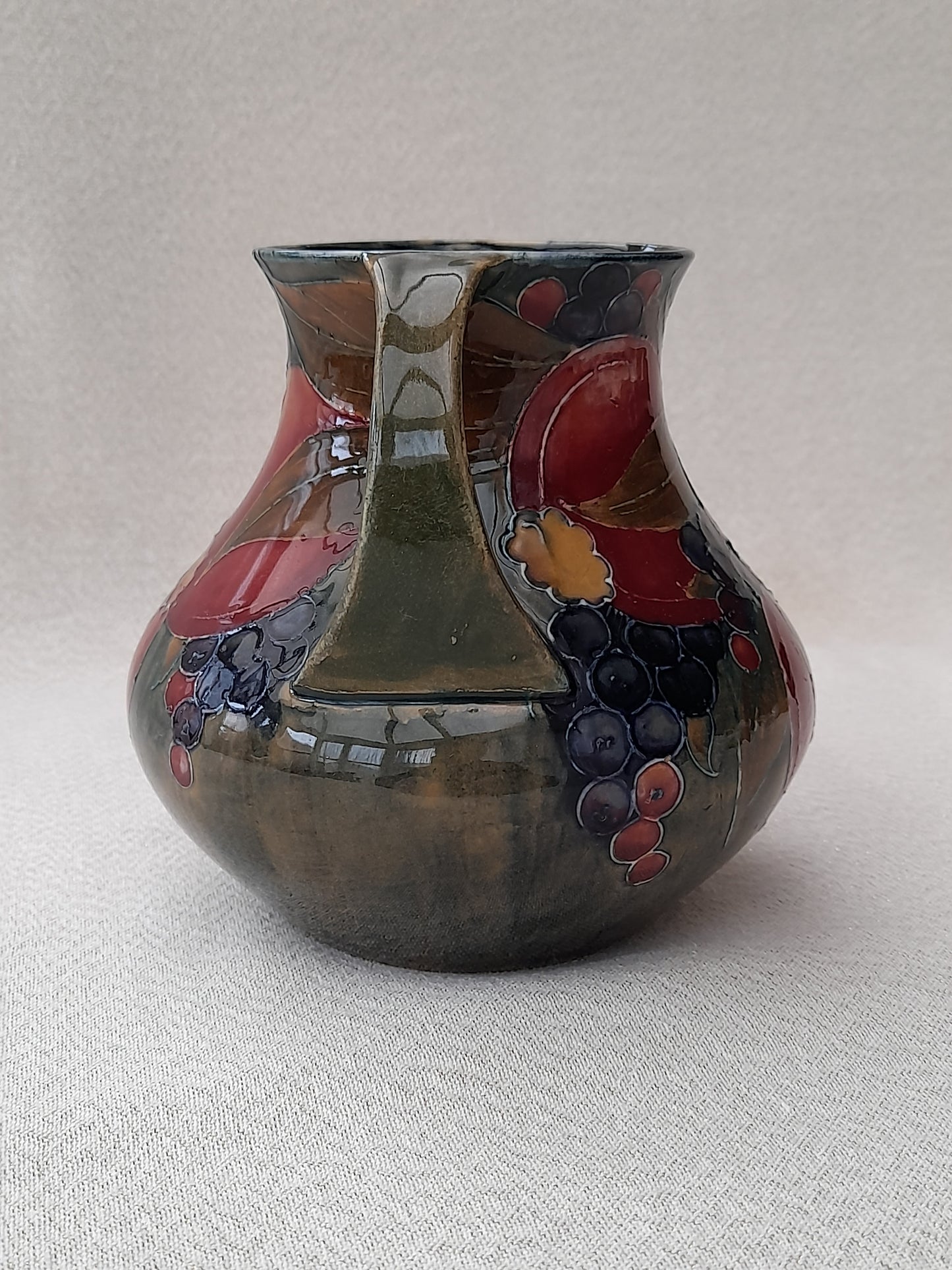 Stunning Antique William Moorcroft Twin Handled Pomegranate Vase - Signed and dated 1913