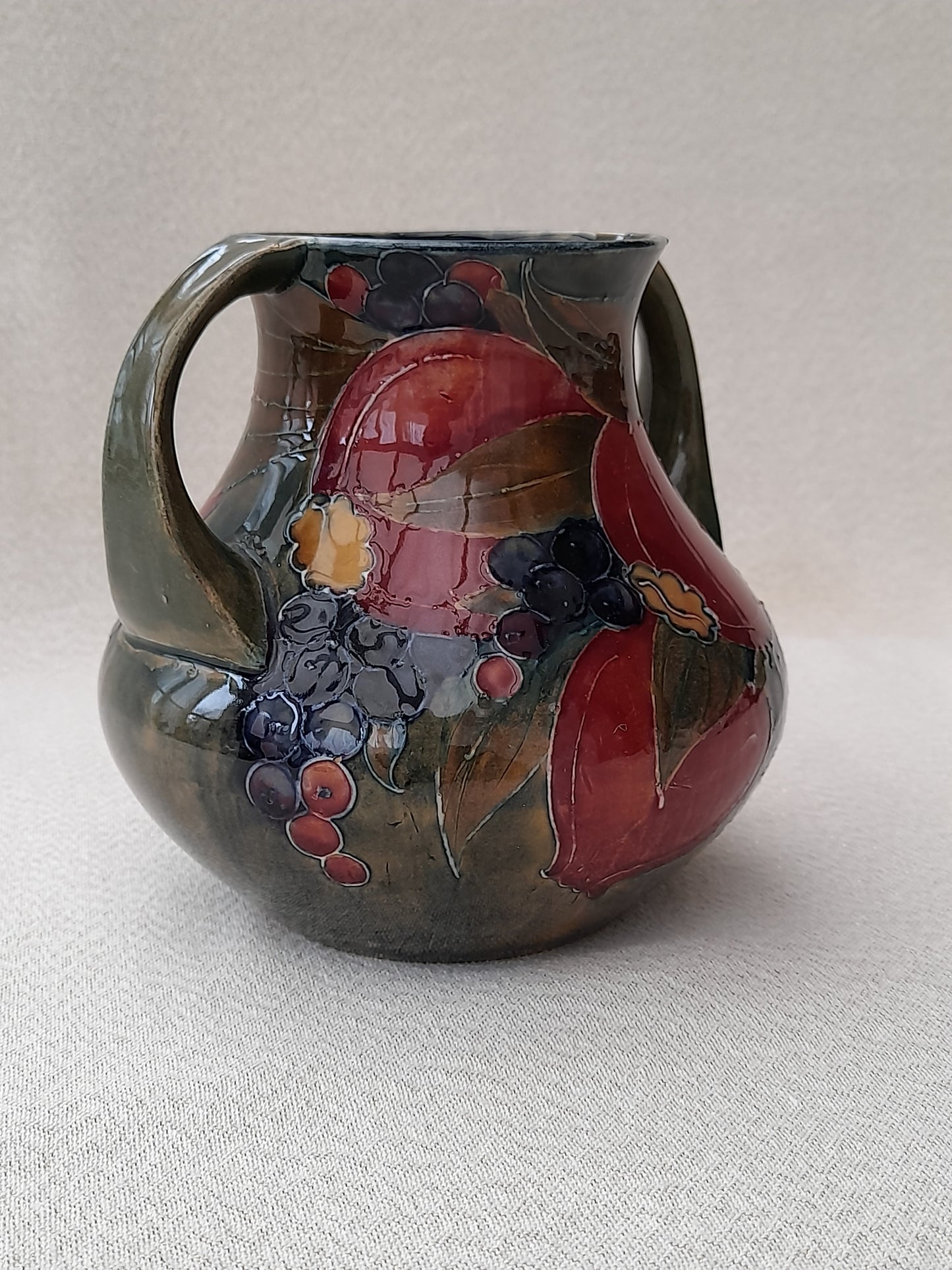 Stunning Antique William Moorcroft Twin Handled Pomegranate Vase - Signed and dated 1913