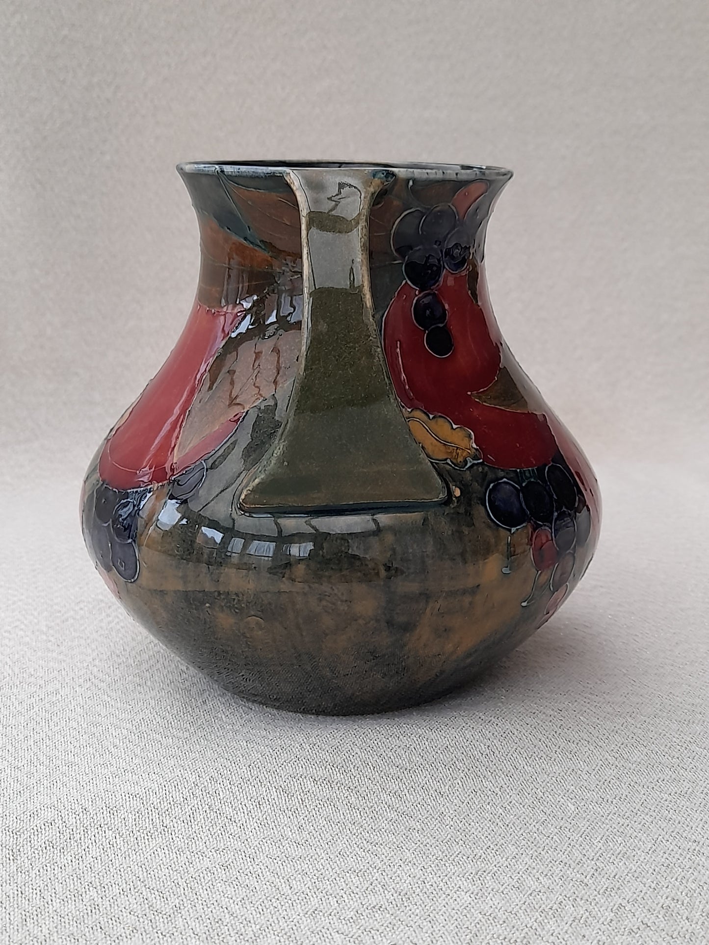 Stunning Antique William Moorcroft Twin Handled Pomegranate Vase - Signed and dated 1913