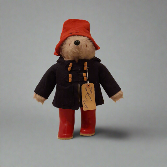 Rare Original 1970's Gabrielle Designs Paddington Bear with Dunlop Red Wellington Boots